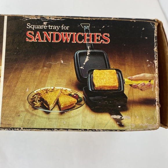 NIB Vintage Master Chef Vintage Sandwich and Hamburger Quick Cooker in Box - Picture 11 of 11